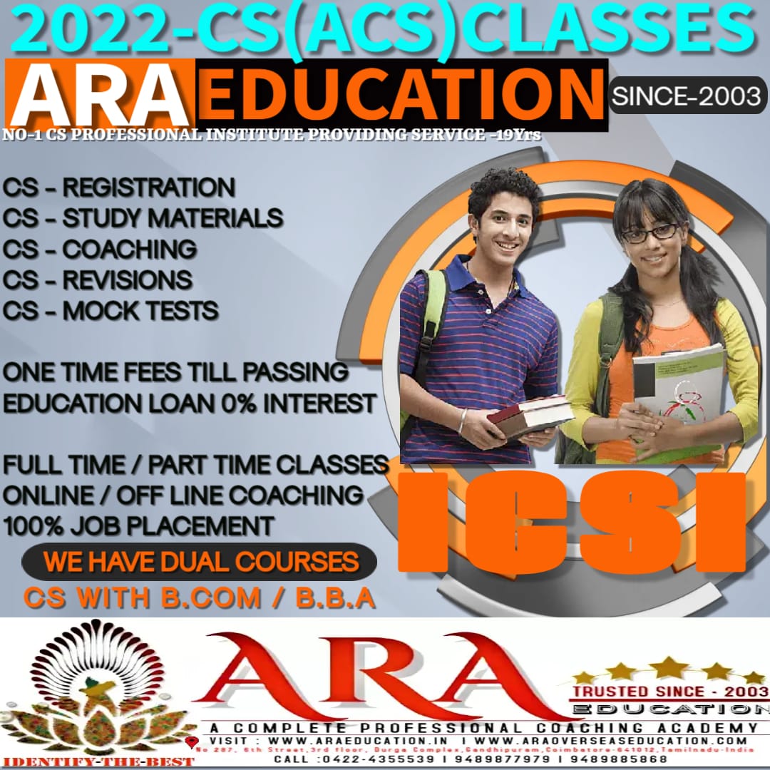 Top CS Coaching Institute Coimbatore-ARA EDUCATION - CS Coaching ...